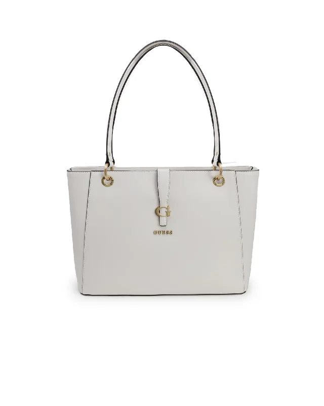 Guess White Polyurethane Handbag