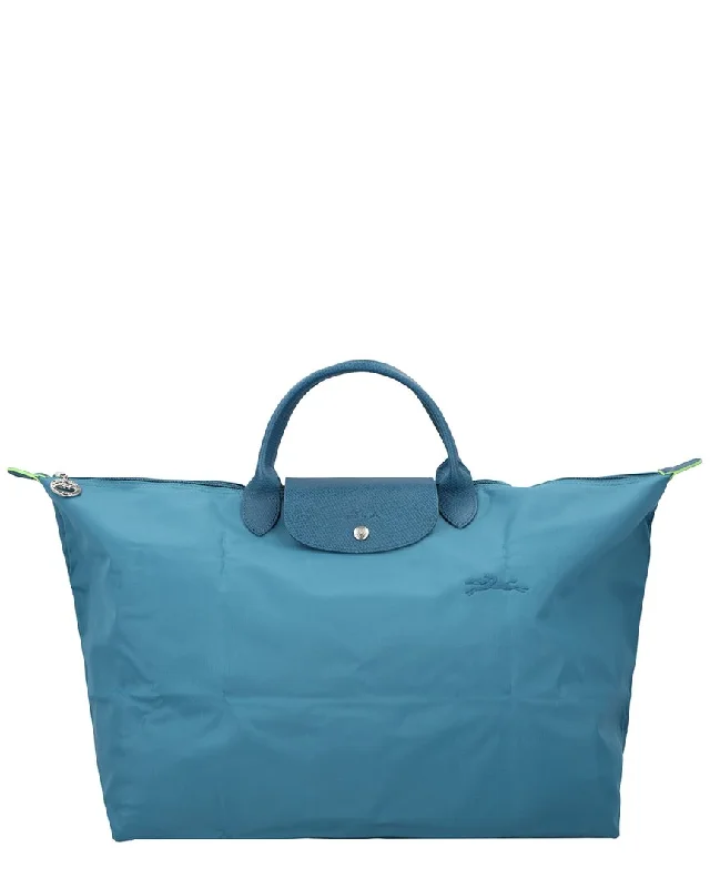 Longchamp Le Pliage Green Small Canvas Top Handle Travel Bag