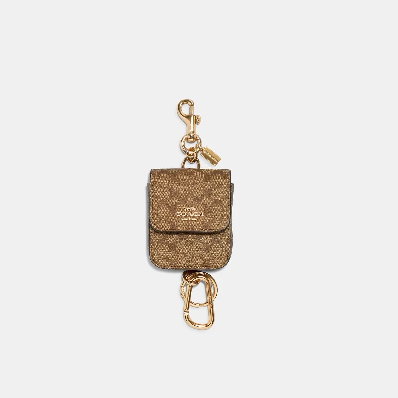 Coach Outlet Multi Attachments Case Bag Charm In Signature Canvas