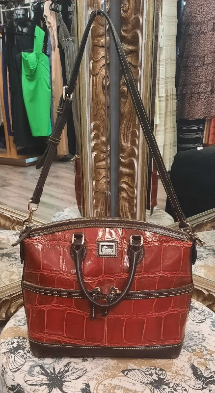 Dooney & Bourke Croc Top Zip Handbag