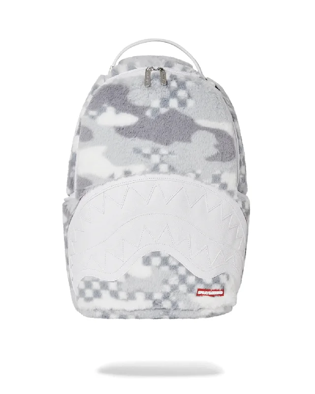 Sprayground Backpack WHITE 3AM FUR BACKPACK White