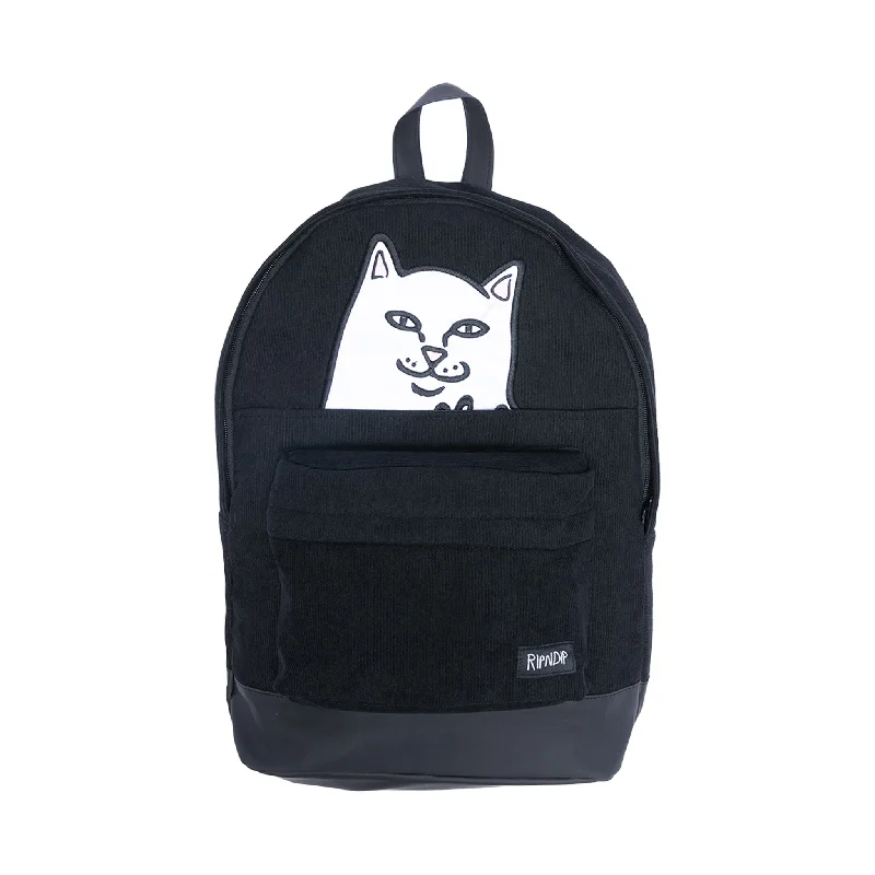 Lord Nermal Corduroy Backpack (Black)