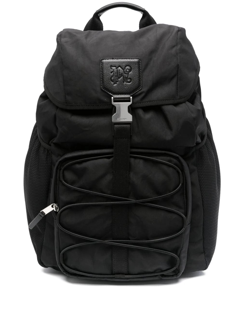 Monogram-Debossed Canvas Backpack