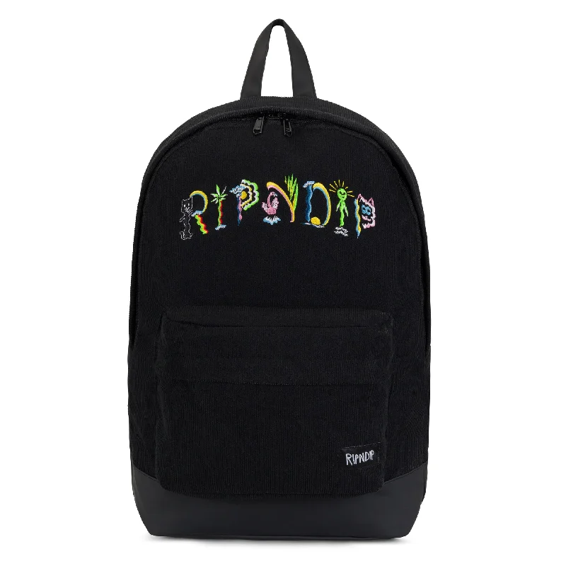 Venice Corduroy Backpack (Black)