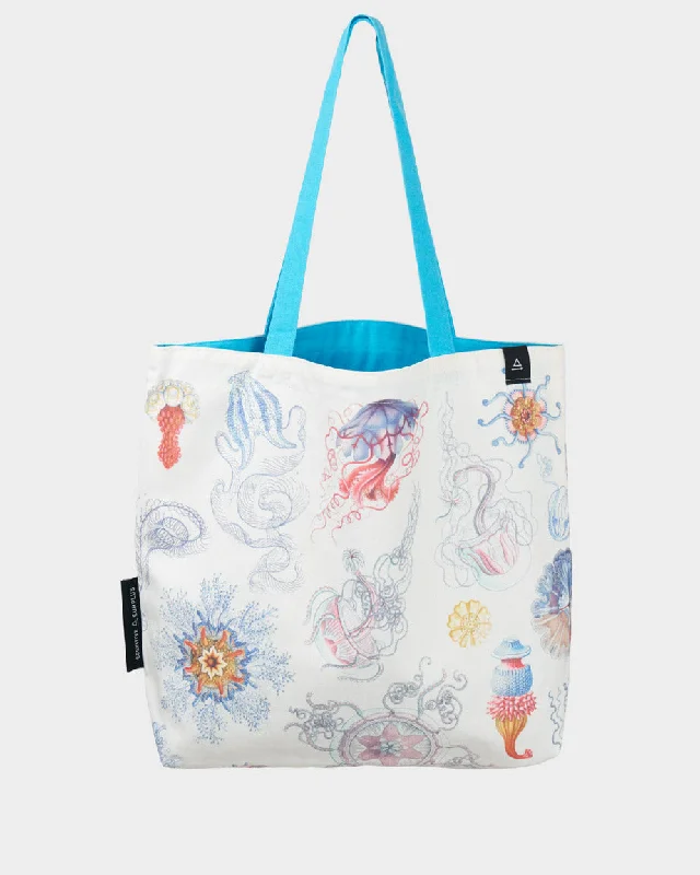 Haeckel Jellyfish Canvas Shoulder Tote