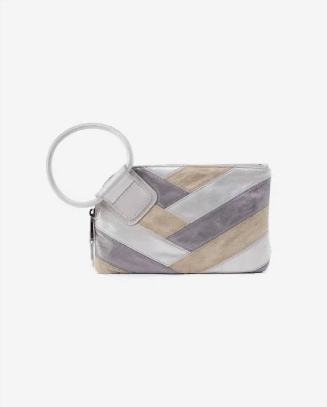 Sable Hobo Wristlet In Silver