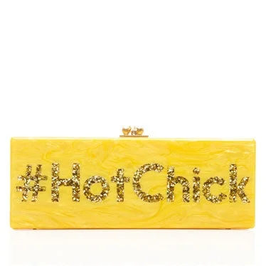 Yellow Hashtag Clutch