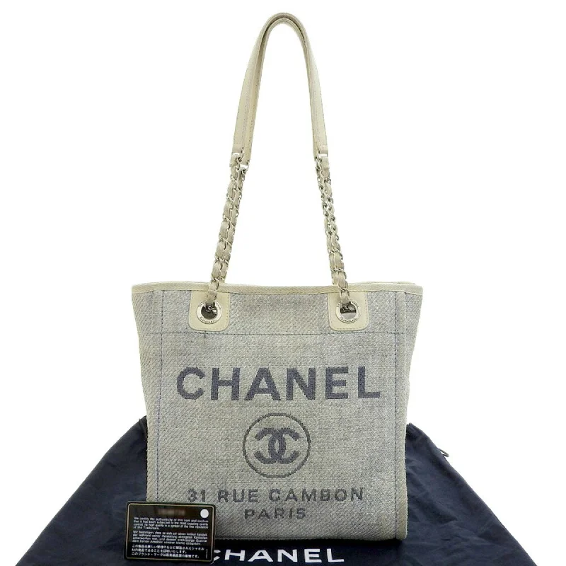 Chanel Deauville  Canvas Tote Bag (Pre-Owned)