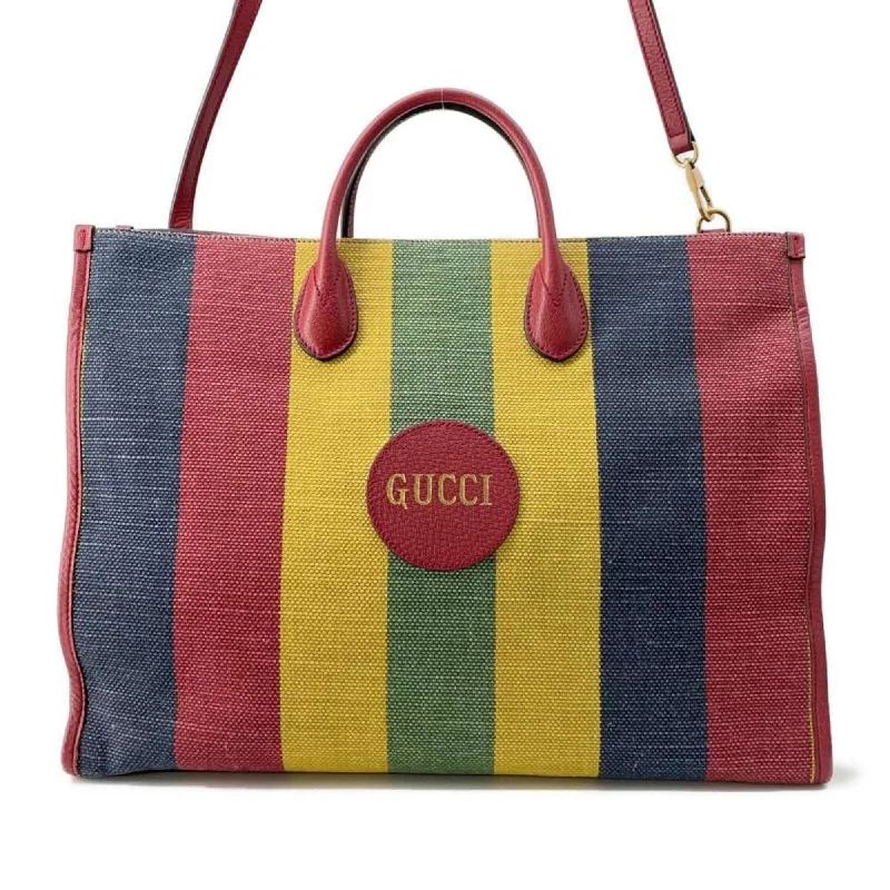 Gucci Baiedera  Canvas Tote Bag (Pre-Owned)