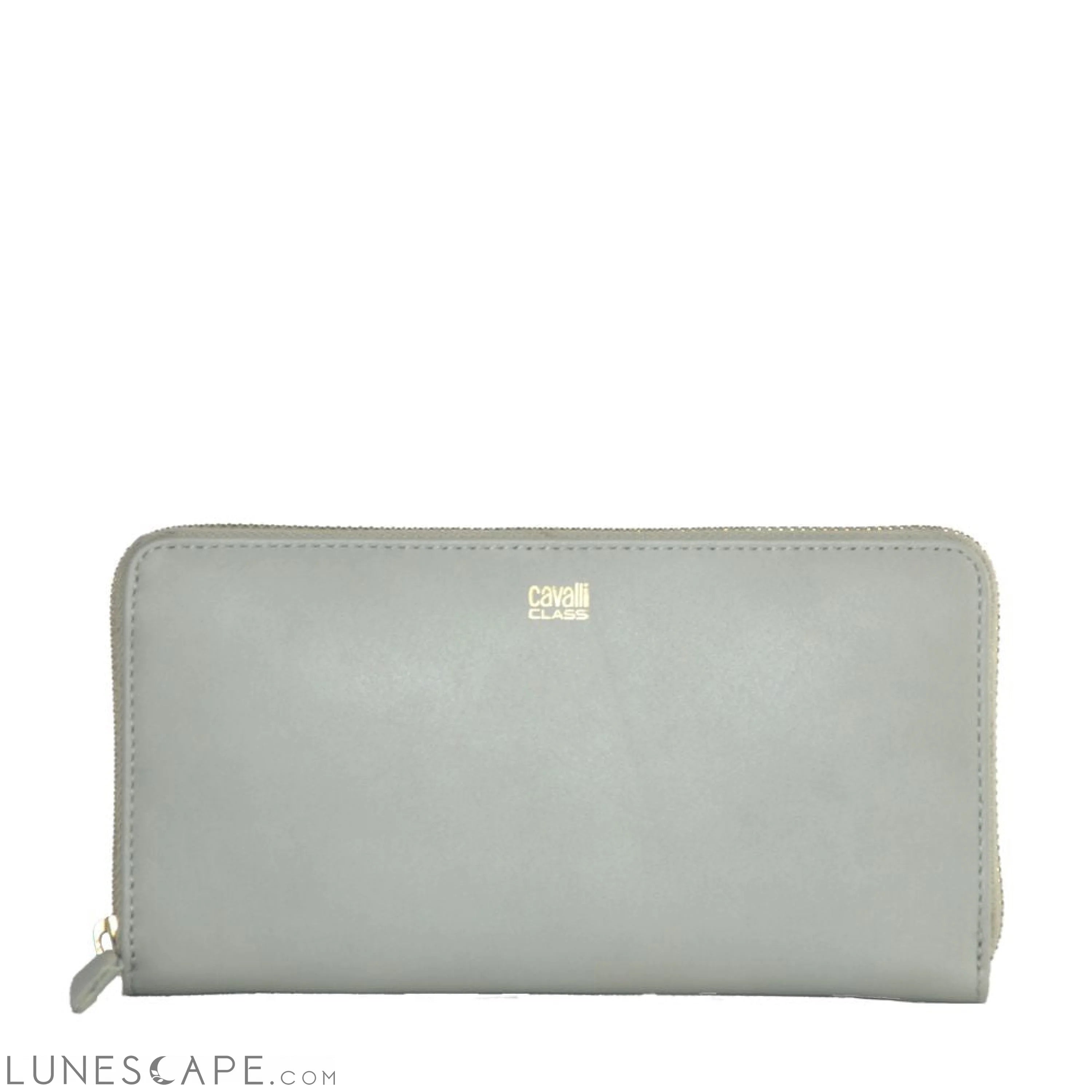 Cavalli Class Elegant Grey Calfskin Wallet for Her