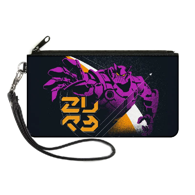 Canvas Zipper Wallet - LARGE - Lightyear ZURG Reaching Pose Black Purple Orange