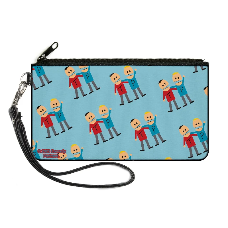 Canvas Zipper Wallet - LARGE - South Park Terrance and Phillip Hugging Pose Blue