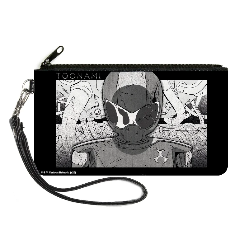 Canvas Zipper Wallet - LARGE - TOONAMI Robot TOM Sketch Pose Black/Grays