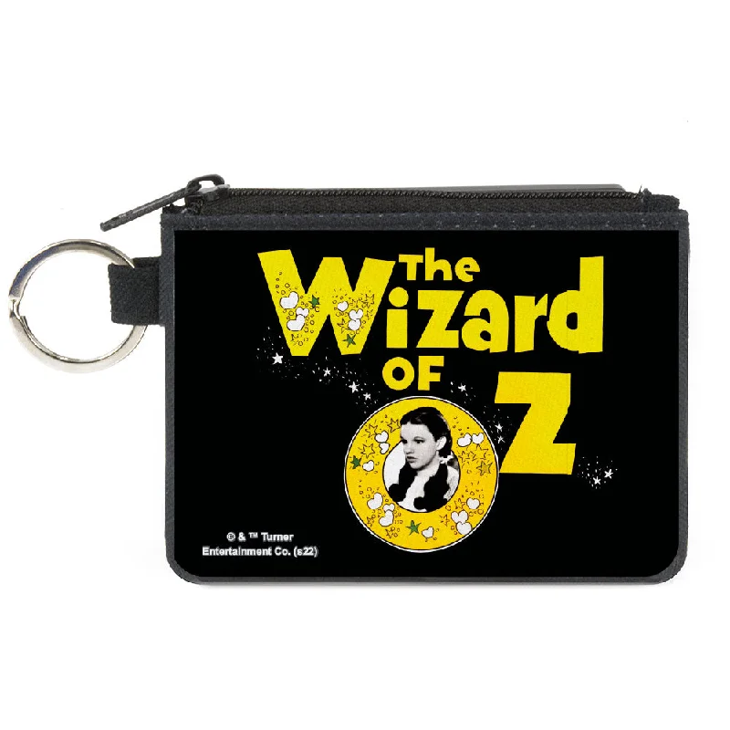 Canvas Zipper Wallet - MINI X-SMALL - THE WIZARD OF OZ Dorothy Pose Black/Yellow/White