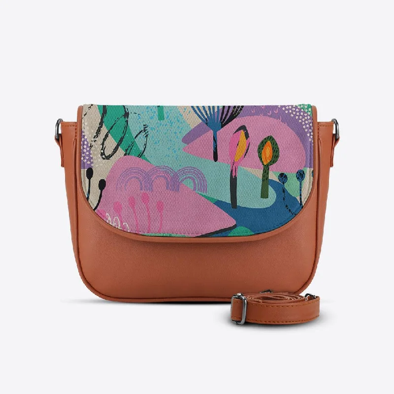 Havana Messenger Crossbody Paint Art