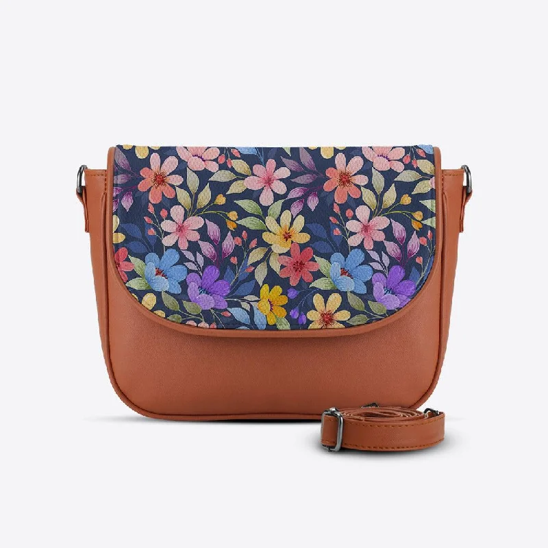 Havana Messenger Crossbody Purple Floral