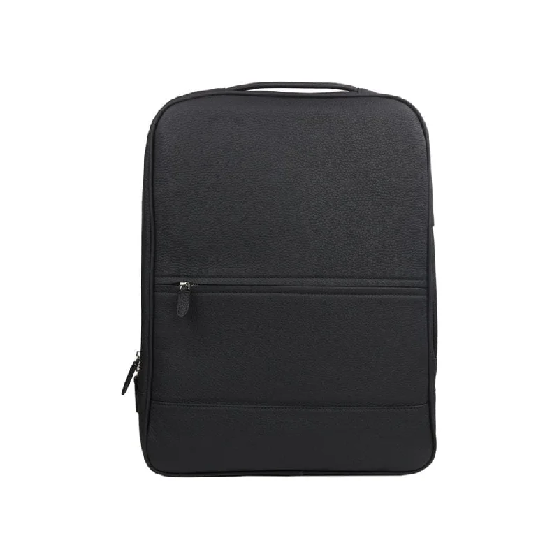 Metropolitan Leather 15" Laptop Briefcase And Backpack - Black