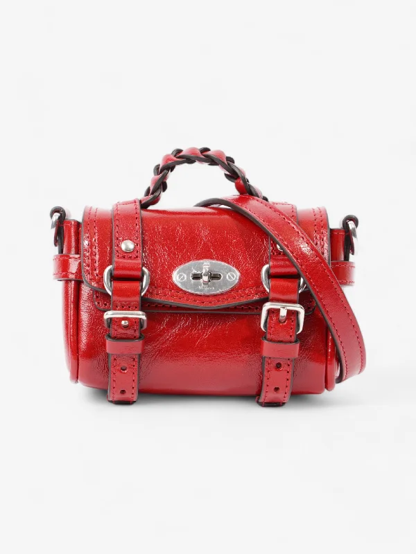 Mulberry Alexa Lancaster Red Patent Leather Micro