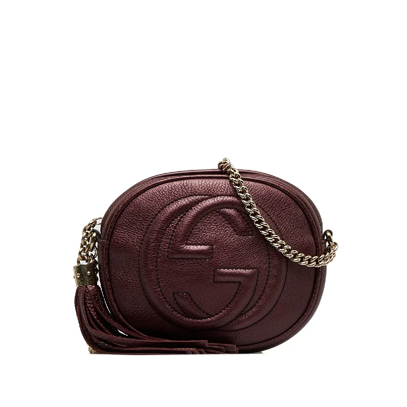 Purple Gucci Mini Soho Chain Crossbody