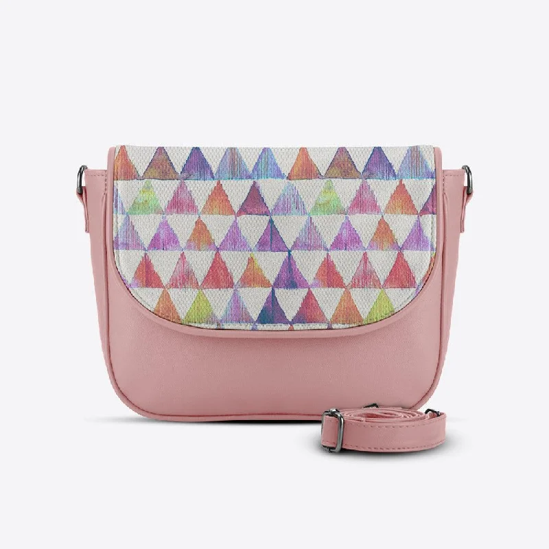 Rose Messenger Crossbody Rainbow triangles