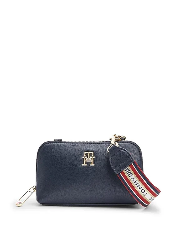 Tommy Hilfiger Webbing Strap Mini Crossover Bag, Space Blue