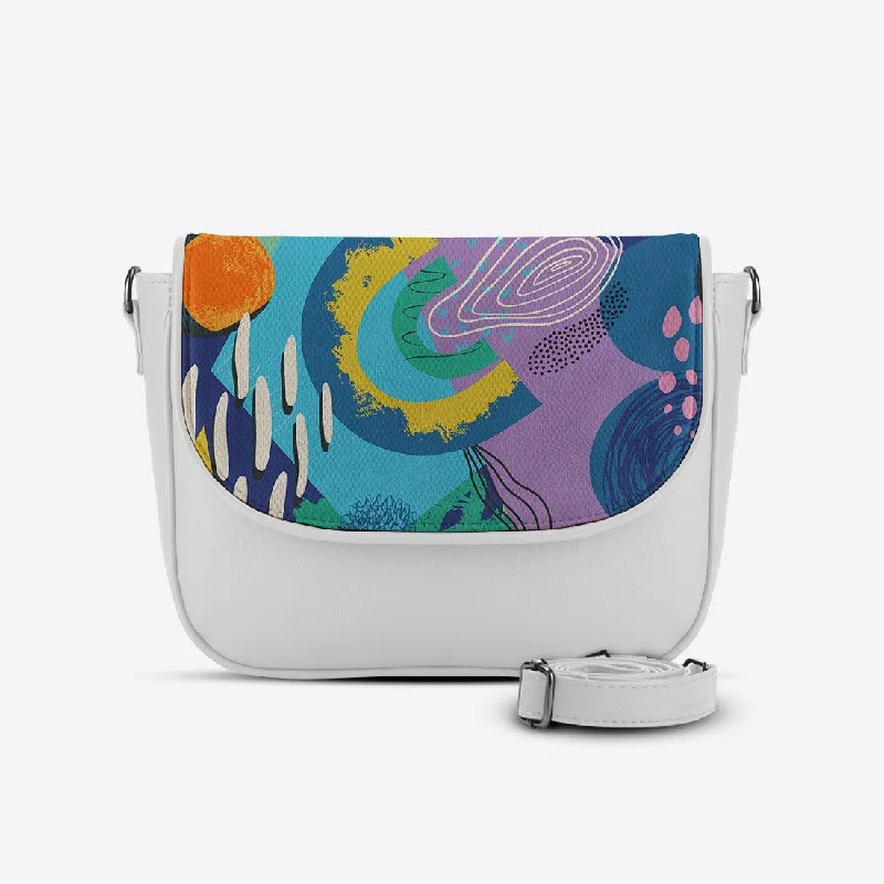 White Messenger Crossbody Paint