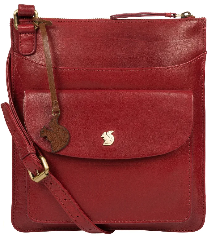 'Lauryn' Chilli Pepper Leather Cross Body Bag