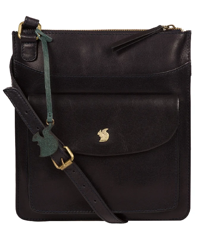 'Lauryn' Navy Leather Cross Body Bag