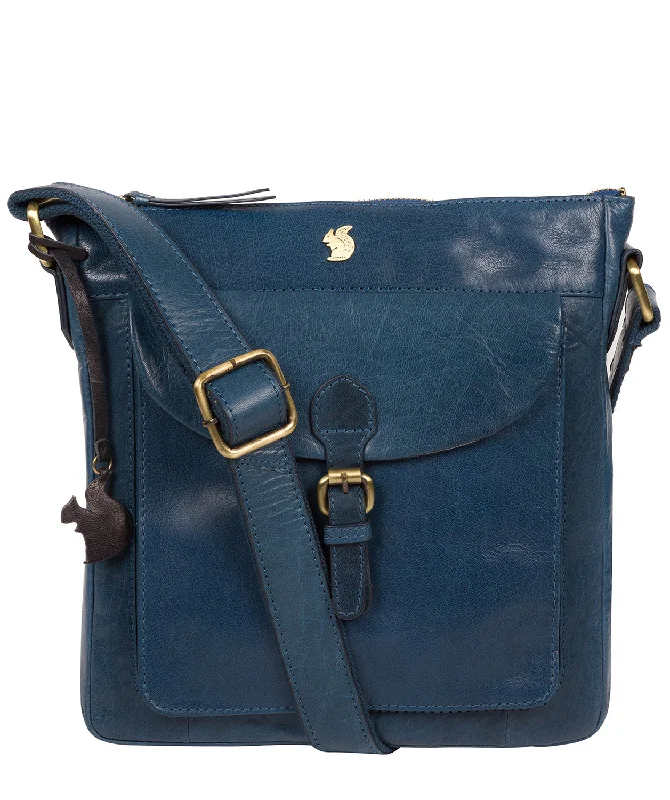 'Josephine' Snorkel Blue Leather Shoulder Bag