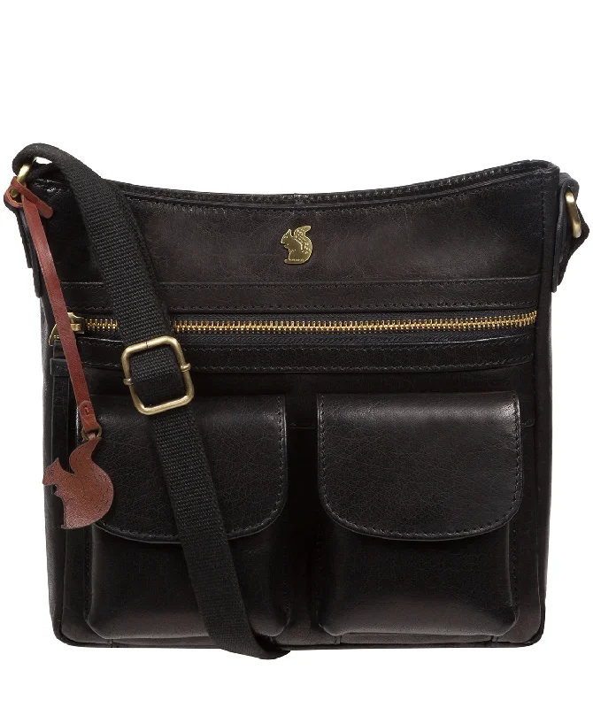 'Baby Bon' Black Leather Cross Body Bag