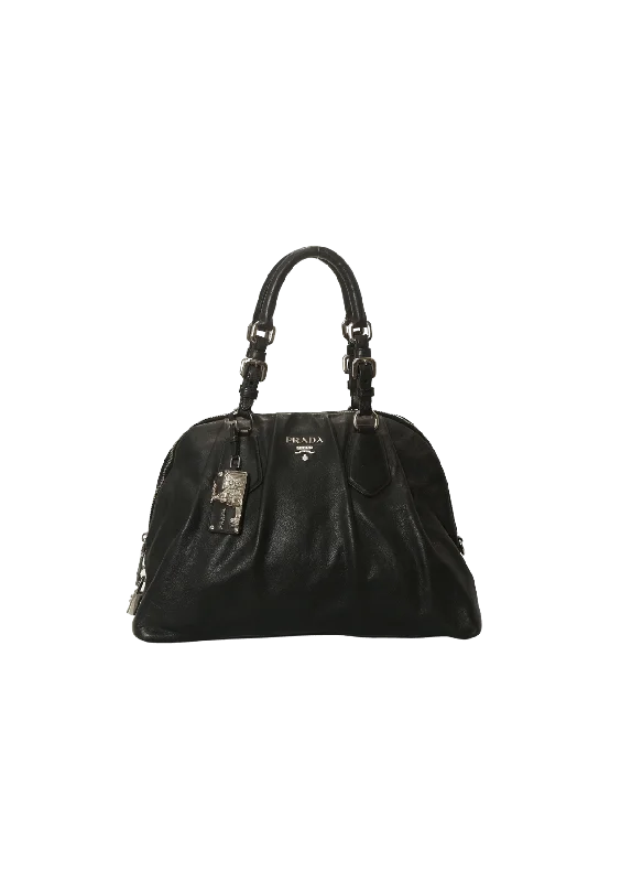 BUCKLE PLEATED BOWLER BAG