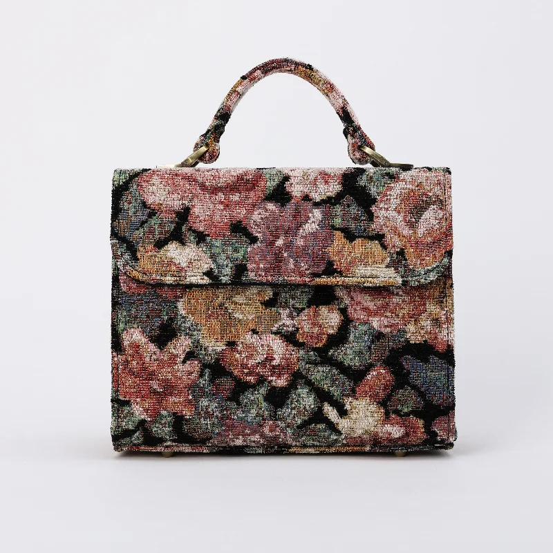 Floral Rose Flap Satchel