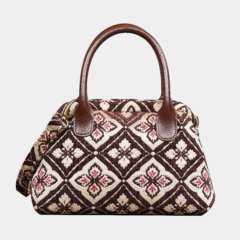 Ethnic Brown Carpet Satchel