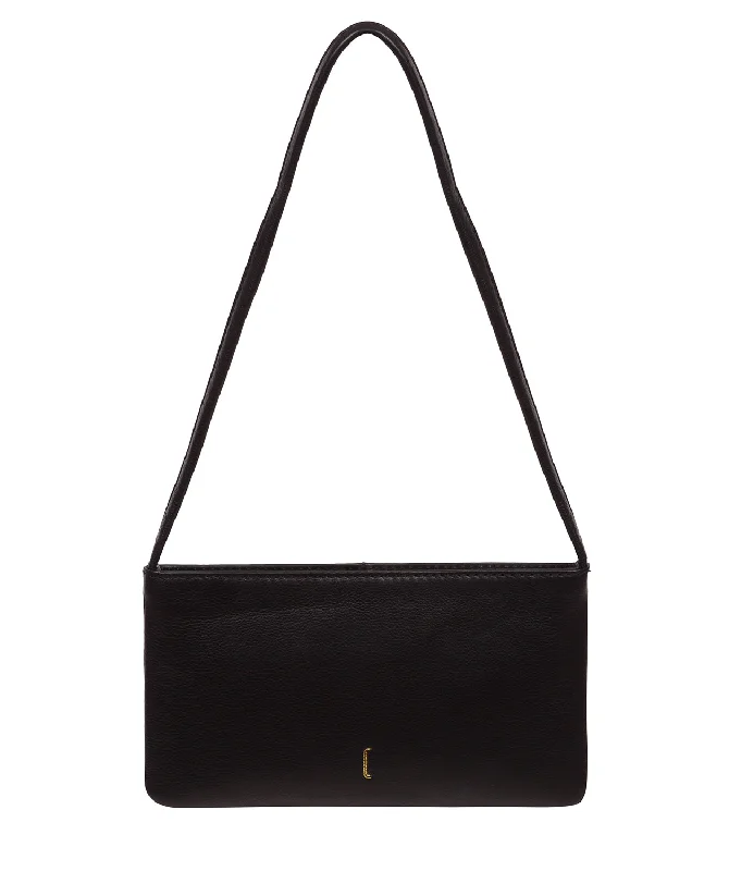 'Mimi' Black Leather Grab Bag