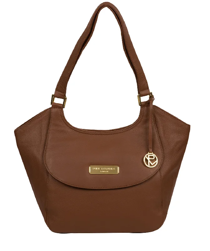 'Grace' Tan Leather Tote Bag