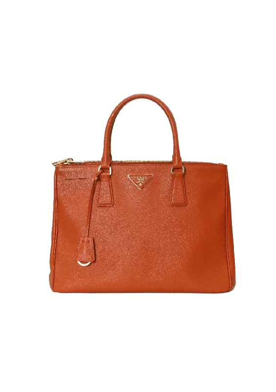 SAFFIANO LUX DOUBLE ZIP GALLERIA SATCHEL