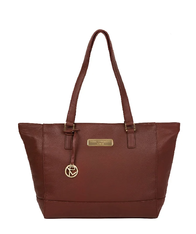 'Sophie' Chestnut Leather Tote Bag