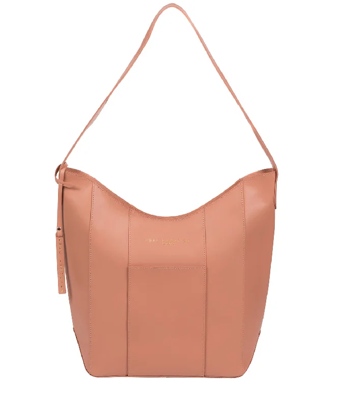 'Winchester' Misty Rose Vegetable-Tanned Leather Shoulder Bag